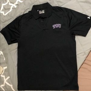Uber Armor Men’s Black TCU Polo size M